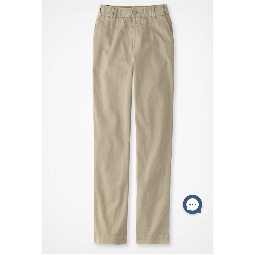 Coldwater Creek Chino Pants Women's 18W Khaki Hidden Stretch Waist comfort NEW